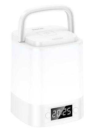 Светильник hoco hx15 1.5w. 1200 mah. smart clock night light white