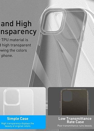 Чехол baseus для apple iphone 13 pro max (6.7") simple series, transparent (araj000202) 4944167 9