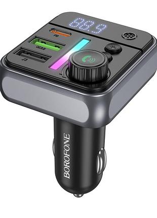 Азу с fm-модулятором borofone bc50 ascenso pd20w+qc3.0 car bt fm transmitter black