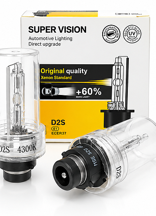 Ксеноновые лампы super vision d2s 35w 4300k ​​теплый белый свет, 2 шт. (sv-d2s-4300-2)