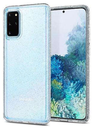 Чохол spigen для samsung s20 plus liquid crystal glitter, crystal quartz (acs00752) 4772574