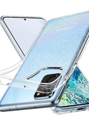 Чехол spigen для samsung s20 plus liquid crystal glitter, crystal quartz (acs00752) 4772574 3