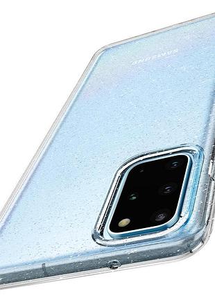 Чехол spigen для samsung s20 plus liquid crystal glitter, crystal quartz (acs00752) 4772574 4