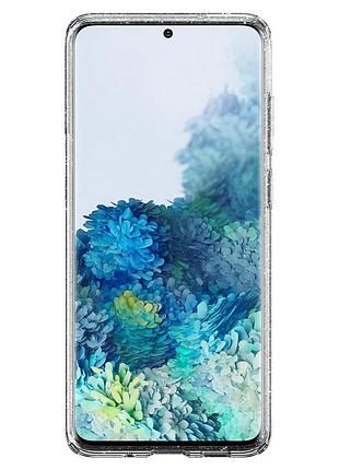 Чехол spigen для samsung s20 plus liquid crystal glitter, crystal quartz (acs00752) 4772574 5