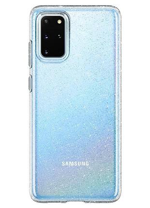 Чехол spigen для samsung s20 plus liquid crystal glitter, crystal quartz (acs00752) 4772574 6