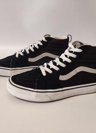 Vans old skool чёрные демисезонные замшевые кеды