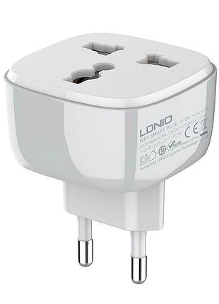 Розумна розетка wi-fi ldnio wifi smart power plug scw1050 | 2500w, 10a, 2.4ghz | 4756118