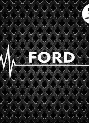 Наклейка на авто oracal кардиограмма ford 20х6 см, белый