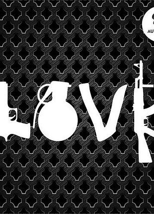 Наклейка на авто oracal love 40х24 см, білий