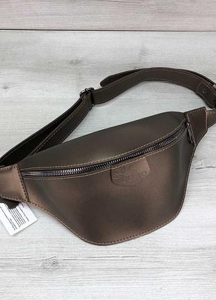 Сумка бананка женская «tery» бронзовая 3790265
