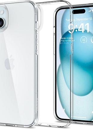 Чохол spigen для iphone 15 - liquid crystal, crystal clear (acs06786) 4774140