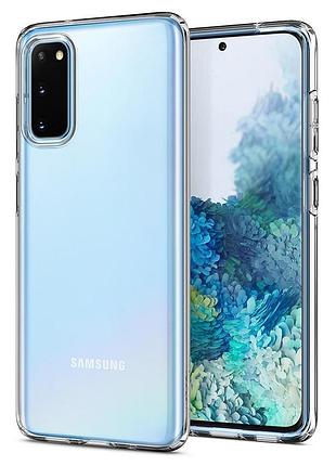 Чохол spigen для samsung galaxy s20 plus liquid crystal, crystal clear (acs00751) 4772572
