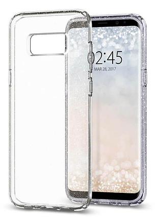 Чохол spigen для samsung galaxy s8 plus liquid crystal glitter, crystal quartz (571cs21669) 4772076