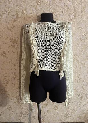 Светр ажурний жіночий у стилі boho