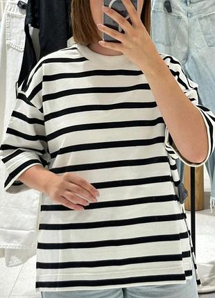 Футболка свитшот от zara в полоску