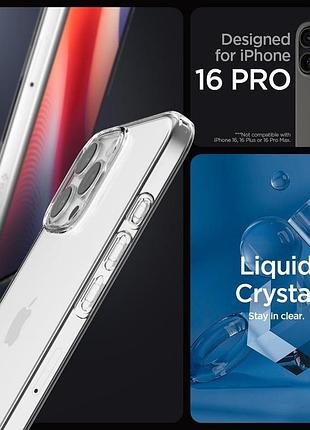 Чохол spigen для iphone 16 pro - liquid crystal, crystal clear (acs08112) 4937203 5