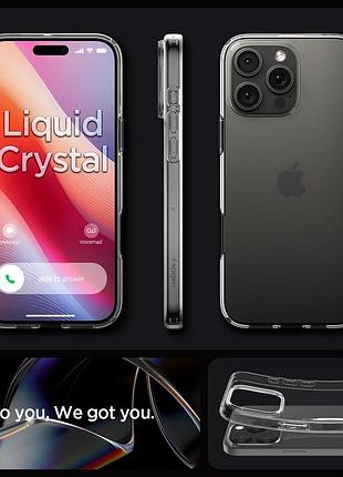 Чохол spigen для iphone 16 pro - liquid crystal, crystal clear (acs08112) 4937203 10