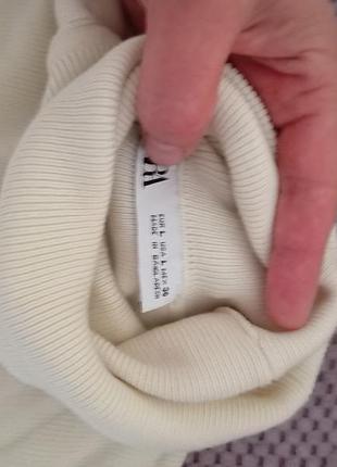 Гольф молочный zara m/l 3