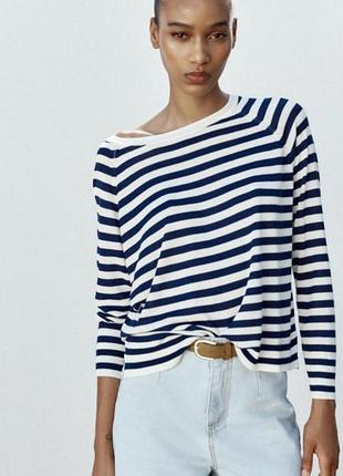 Светр в смужку zara
