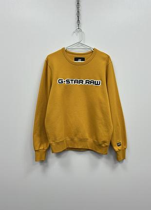 Крутий світшот g-star raw rodis logo crew neck sweatshirt yellow