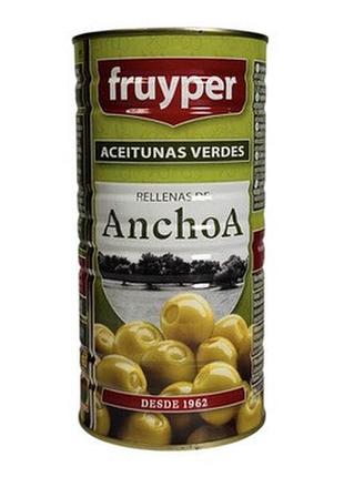 Оливки зеленые fruyper фаршированные анчоусами 1400 г