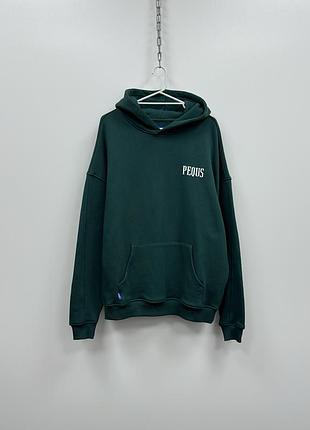 Шикарне худі pequs unisex chest logo oversized hoodie sea moss