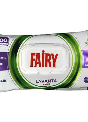 Салфетки влажные fairy универсальные для уборки с ароматом лаванды lavanta ya| lı 100 шт