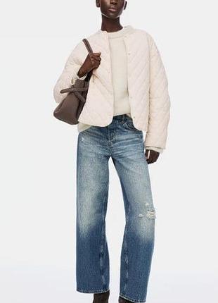 Куртка h&m стеганая, розмір хl, світло-бежева, на кнопках, нова.