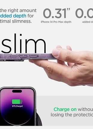 Чехол spigen для iphone 14 pro max - liquid crystal glitter, crystal quartz (acs04810) 4773526 2