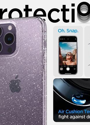 Чехол spigen для iphone 14 pro max - liquid crystal glitter, crystal quartz (acs04810) 4773526 4