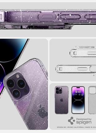 Чехол spigen для iphone 14 pro max - liquid crystal glitter, crystal quartz (acs04810) 4773526 5