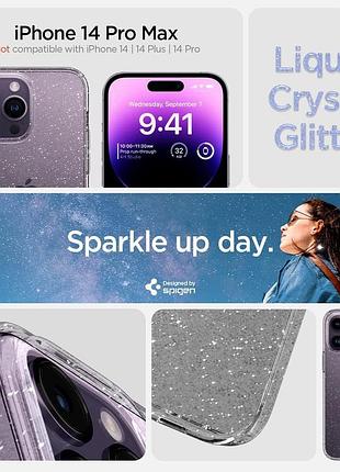 Чехол spigen для iphone 14 pro max - liquid crystal glitter, crystal quartz (acs04810) 4773526 6