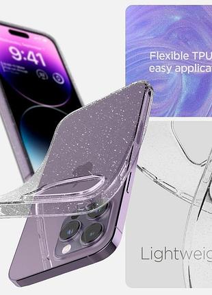 Чехол spigen для iphone 14 pro max - liquid crystal glitter, crystal quartz (acs04810) 4773526 7