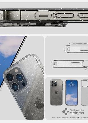 Чехол spigen для iphone 14 pro max - liquid crystal glitter, crystal quartz (acs04810) 4773526 8