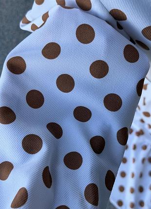 🍂 універсальна сукня міді в горошок polka dot 🤎🤍 3