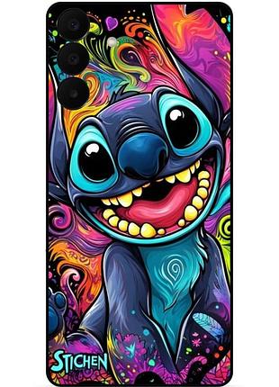 Чехол силиконовый бампер для samsung a27 с рисунком стич stitch