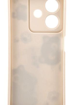 Чохол shock case print для oppo a3 (cph2669, cph3669) бампер силіконовий колір бежевий з малюнком cat 2