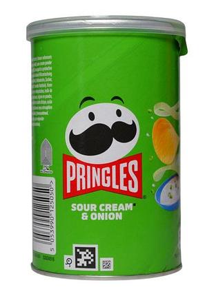 Чіпси pringles картопляні зі смаком сметани та цибулі sour cream & onion, 70 г