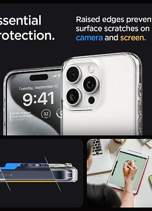 Чехол spigen для iphone 15 pro max - ultra hybrid, crystal clear (acs06565) 4774016 3