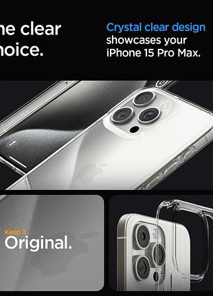 Чехол spigen для iphone 15 pro max - ultra hybrid, crystal clear (acs06565) 4774016 4