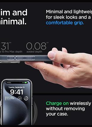 Чехол spigen для iphone 15 pro max - ultra hybrid, crystal clear (acs06565) 4774016 5