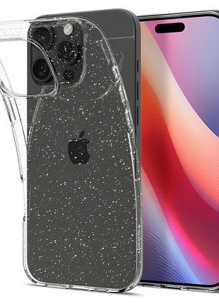 Чохол spigen для iphone 16 pro - liquid crystal glitter, crystal quartz (acs08113) 4937204