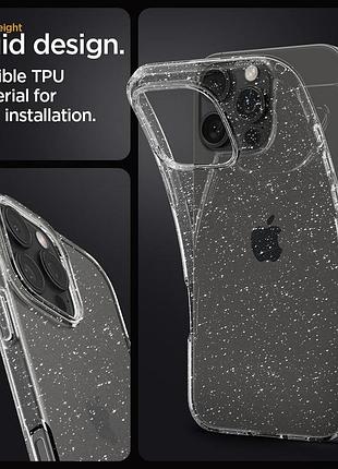 Чохол spigen для iphone 16 pro - liquid crystal glitter, crystal quartz (acs08113) 4937204 6