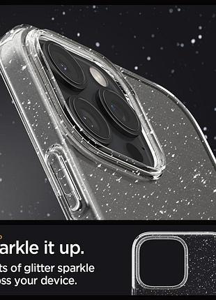 Чохол spigen для iphone 16 pro - liquid crystal glitter, crystal quartz (acs08113) 4937204 7