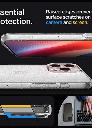 Чохол spigen для iphone 16 pro - liquid crystal glitter, crystal quartz (acs08113) 4937204 8