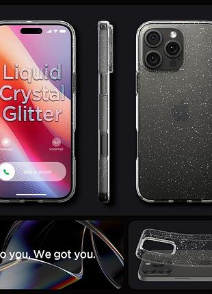 Чохол spigen для iphone 16 pro - liquid crystal glitter, crystal quartz (acs08113) 4937204 10