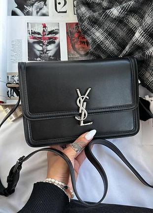 Женская сумка премиум large solferino black/silver 8