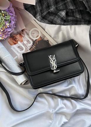 Женская сумка премиум large solferino black/silver 3