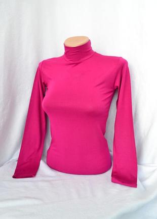 Гольф базовый черный женский водолазка классическая  футболка с длинным рукавом2 фото