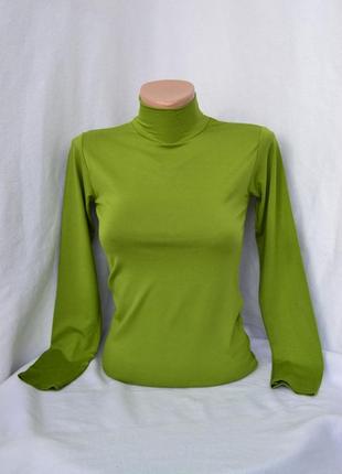 Гольф базовый черный женский водолазка классическая  футболка с длинным рукавом3 фото